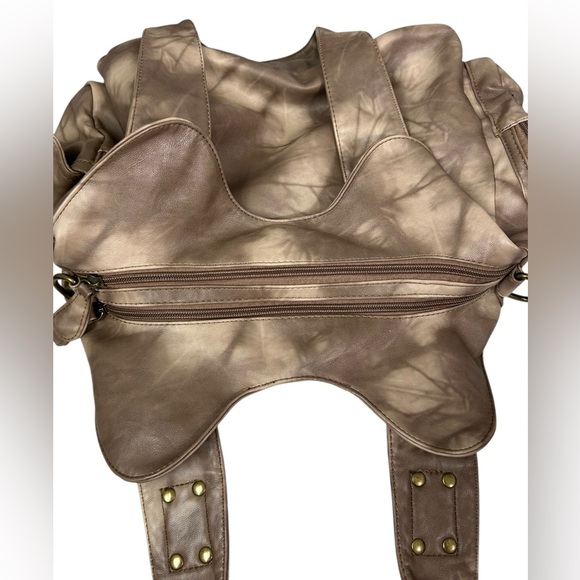 ANGEL BARCELO Angel Kiss Women’s HoboBag Handbag Coffee Bronze Multi Compartment - Picture 7 of 16